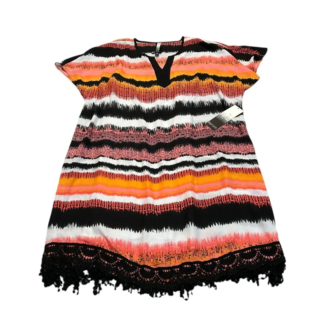 KENSIE colorful striped dress nwt
